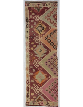 Vintage Decorative Turkish Kilim Runner