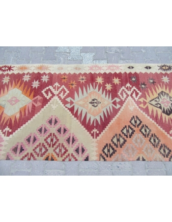 Vintage Decorative Turkish Kilim Runner