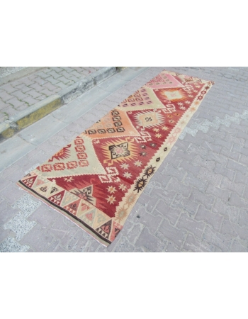 Vintage Decorative Turkish Kilim Runner