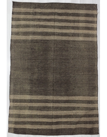 Vintage Striped Goat Hair Kilim Rug