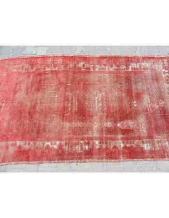 Overdyed Rust Vintage Turkish Carpet