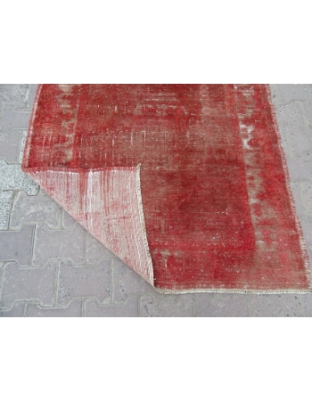 Overdyed Rust Vintage Turkish Carpet