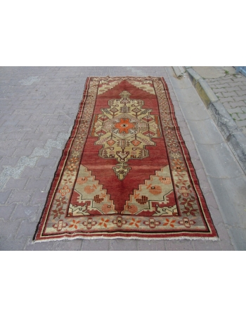 Vintage Decorative Turkish Anatolian Rug