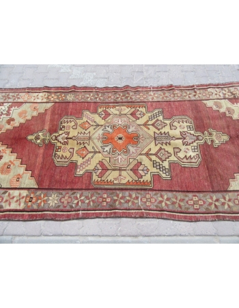 Vintage Decorative Turkish Anatolian Rug