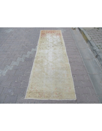 Distressed Worn Turkish Runner Rug