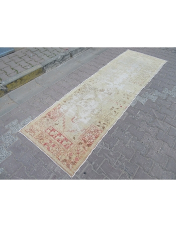 Distressed Worn Turkish Runner Rug