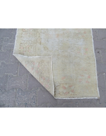 Distressed Worn Turkish Runner Rug