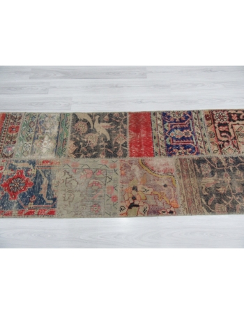 Vintage Unique Patchwork Runner Rug