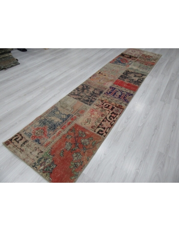 Vintage Unique Patchwork Runner Rug