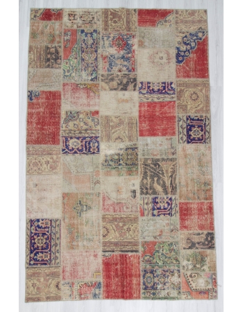 Vintage Large Decorative Patchwork Rug