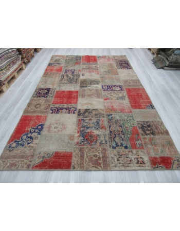 Vintage Large Decorative Patchwork Rug