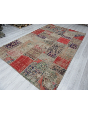 Vintage Large Decorative Patchwork Rug