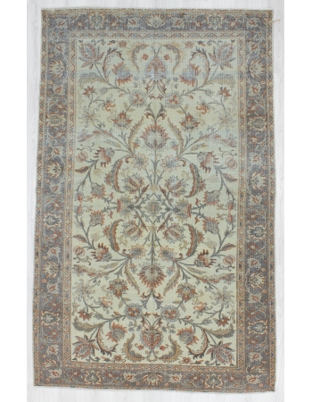 Washed out Distressed Persian Tabriz Rug