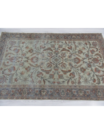 Washed out Distressed Persian Tabriz Rug