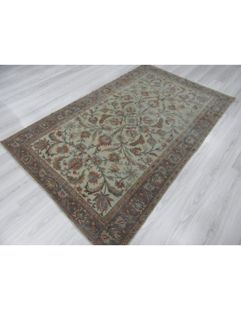 Washed out Distressed Persian Tabriz Rug