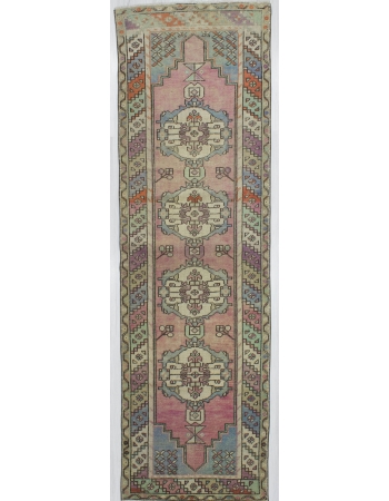 Vintage Decorative Turkish Runner Rug