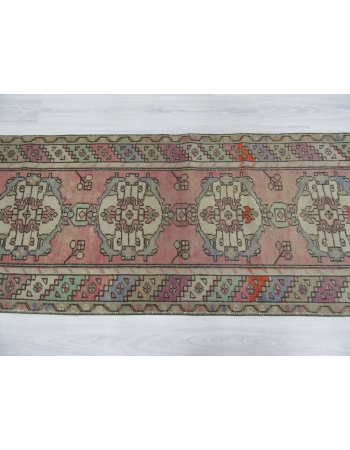 Vintage Decorative Turkish Runner Rug