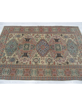 Vintage Geometric Turkish Anatolian Rug