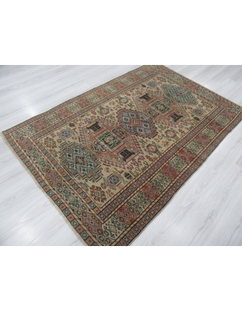 Vintage Geometric Turkish Anatolian Rug