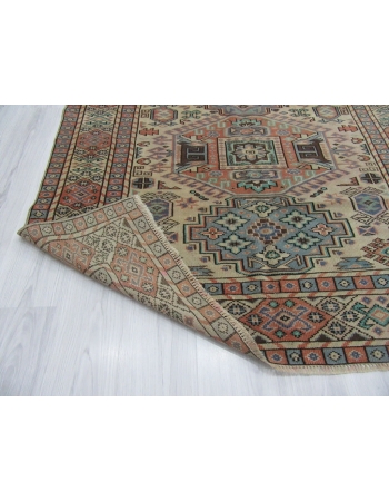 Vintage Geometric Turkish Anatolian Rug