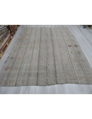 Vintage Large Modern Turkish Kilim Rug