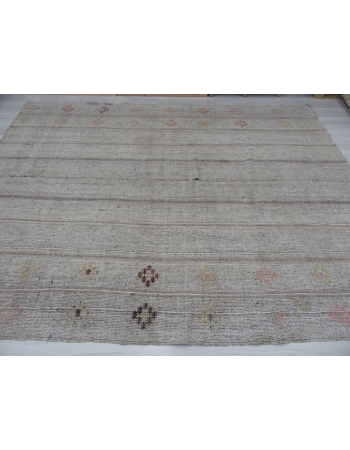 Vintage Large Modern Turkish Kilim Rug