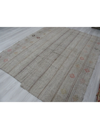 Vintage Large Modern Turkish Kilim Rug