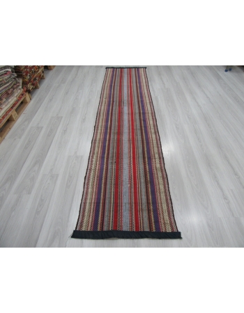 Hand Loomed Vertical Striped Kilim Rug