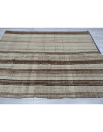 Vintage Natural Turkish Kilim Rug