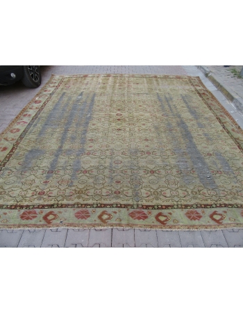 Distressed Antique Oversized Sqaure Rug