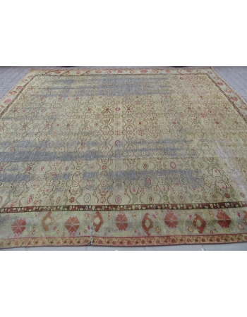 Distressed Antique Oversized Sqaure Rug