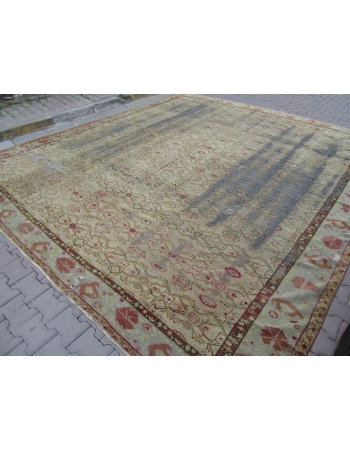 Distressed Antique Oversized Sqaure Rug