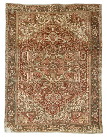 Washed Out Vintage Persian Hareez Rug