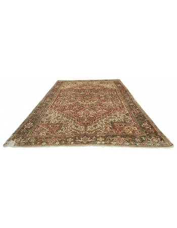 Washed Out Vintage Persian Hareez Rug