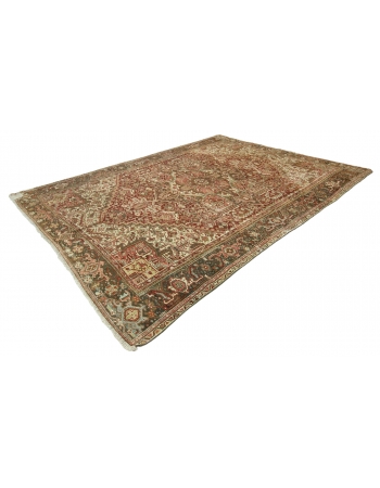Washed Out Vintage Persian Hareez Rug