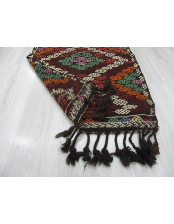 Embroidered Decorative Small Kilim Rug