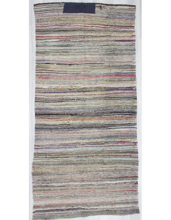 Striped Vintage Decorative Turkish Rag Rug