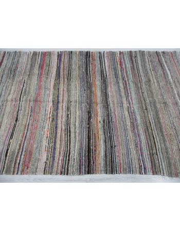 Striped Vintage Decorative Turkish Rag Rug