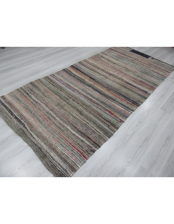 Striped Vintage Decorative Turkish Rag Rug