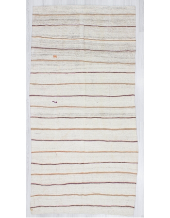 Vintage Striped Turkish Kilim Rug