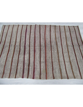 Striped Vintage Turkish Kilim Rug