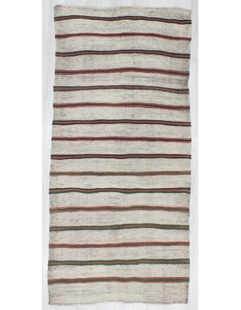 Vintage Striped Turkish Kilim Rug