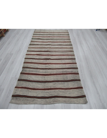 Vintage Striped Turkish Kilim Rug