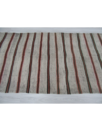 Vintage Striped Turkish Kilim Rug