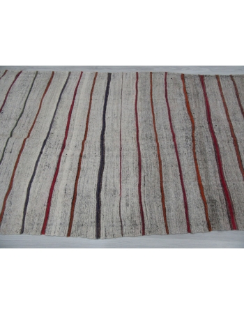 Striped Vintage Decorative Turkish Kilim Rug