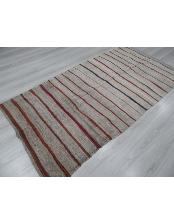 Striped Vintage Decorative Turkish Kilim Rug