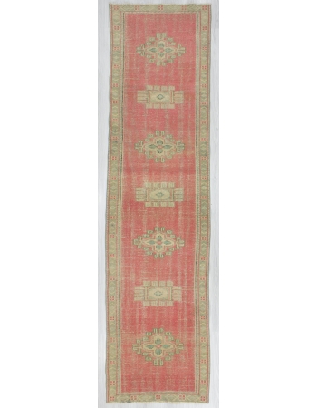 Vintage Decorative Turkish Oushak Runner Rug