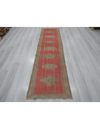 Vintage Decorative Turkish Oushak Runner Rug