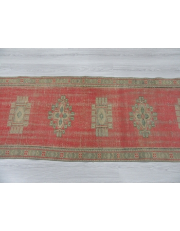 Vintage Decorative Turkish Oushak Runner Rug