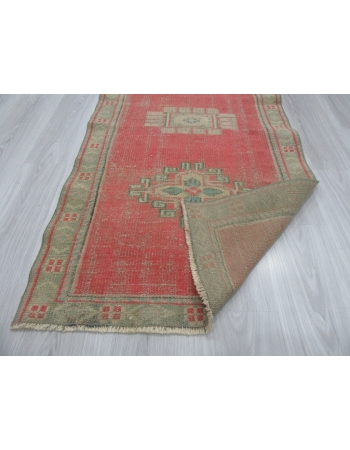 Vintage Decorative Turkish Oushak Runner Rug